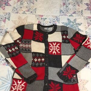 90s winter themse cardigan